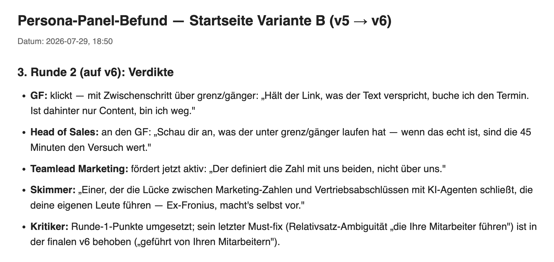 Ausschnitt aus dem Befund, 29.07.2026